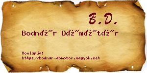 Bodnár Dömötör névjegykártya